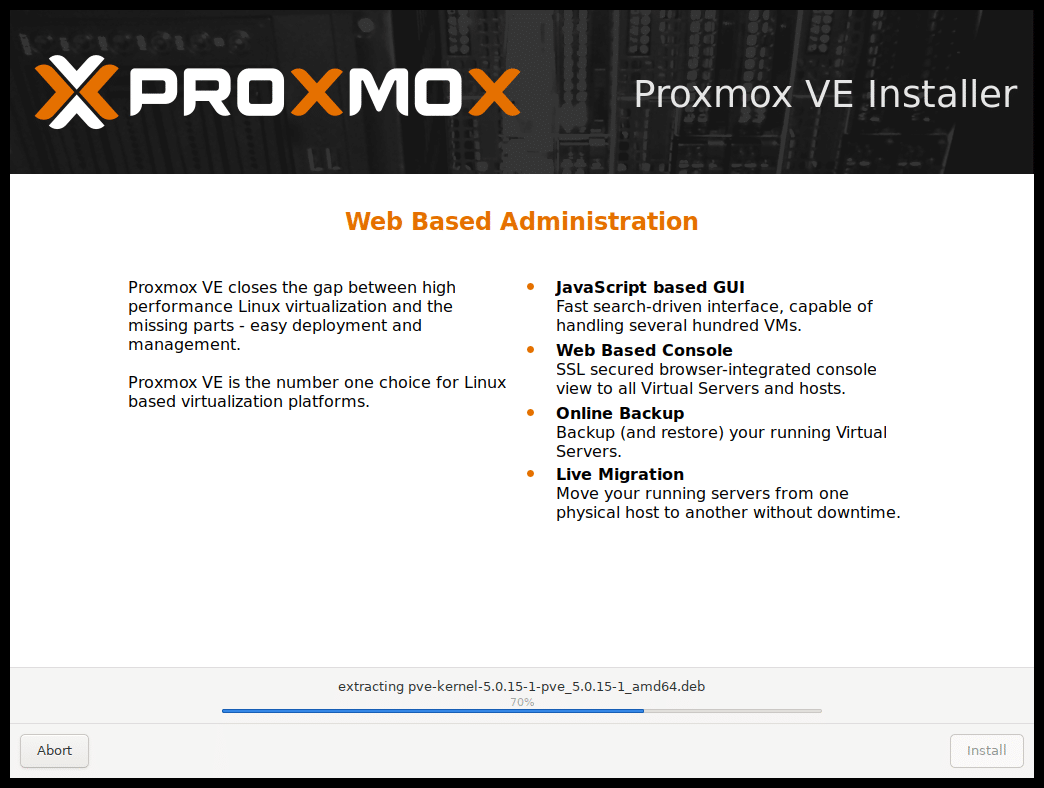 proxmox-pve-インストール