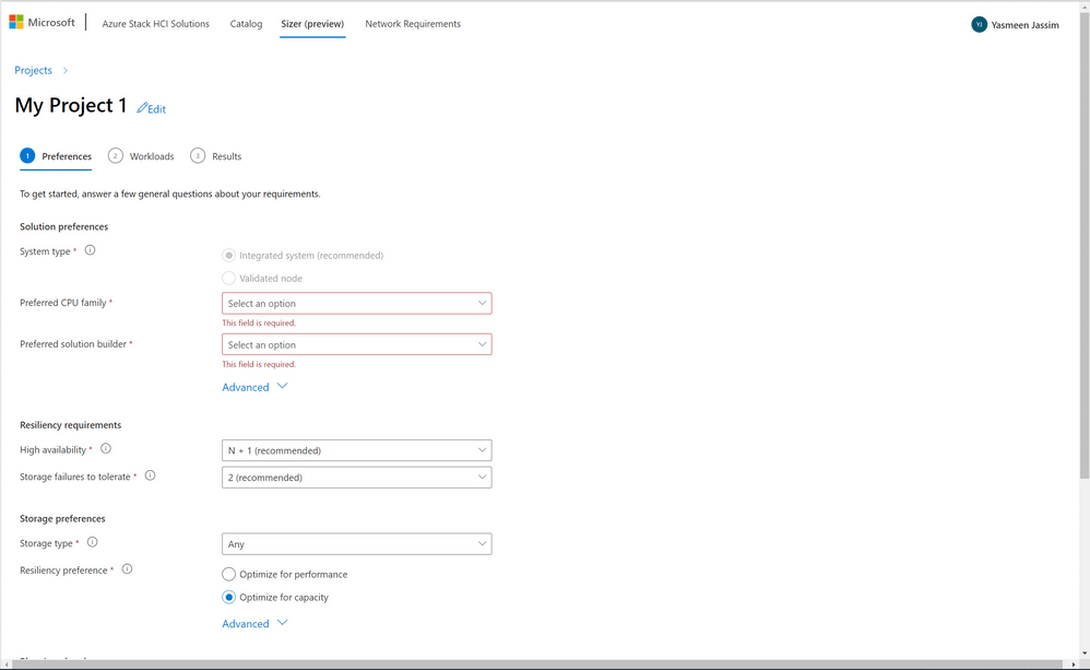 Sizing Tool For Azure Stack HCI