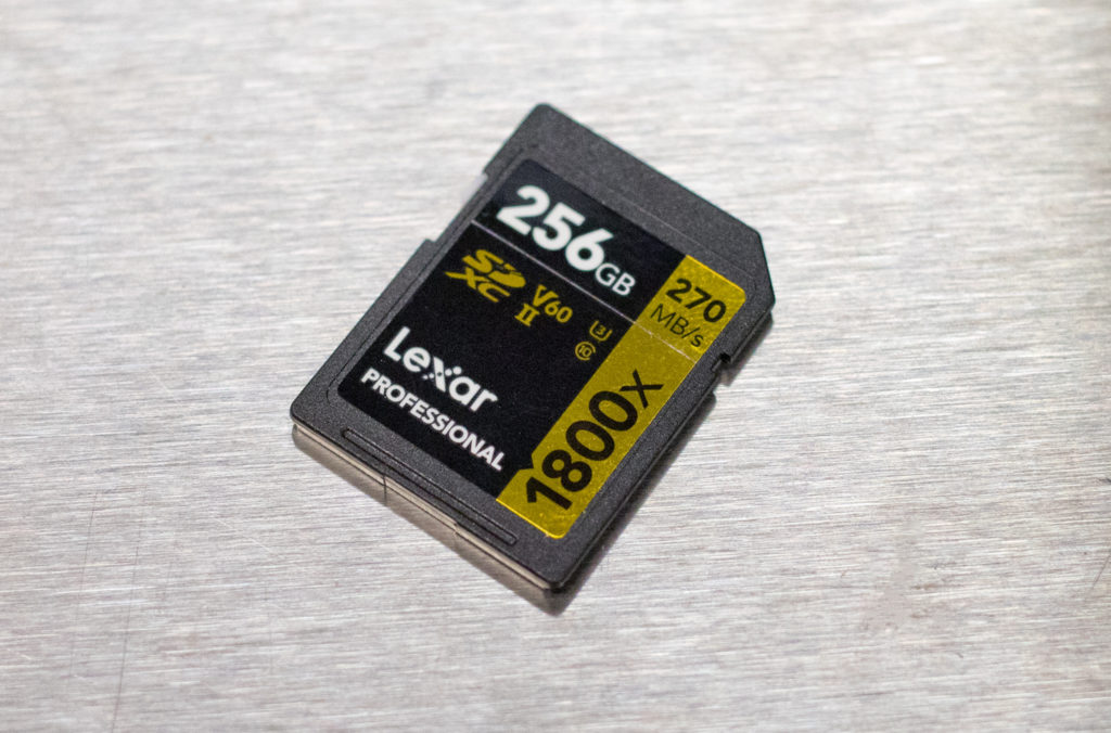 Lexar Professional 1800x GOLD Series SD Card front