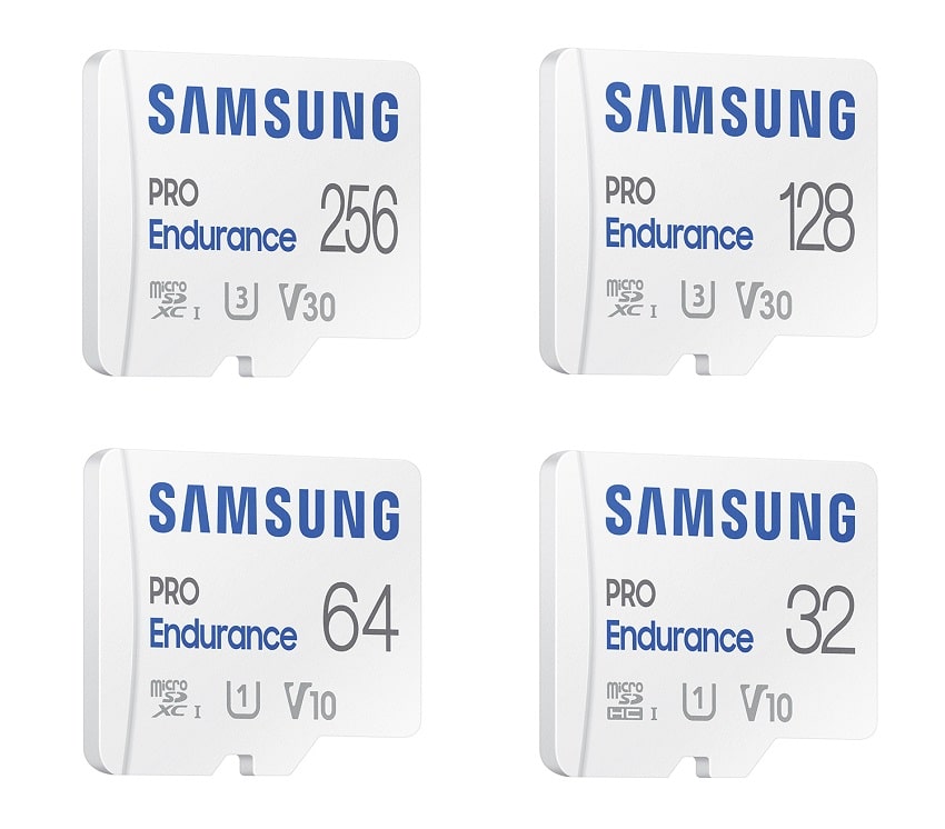 Samsung Pro Endurance capacities