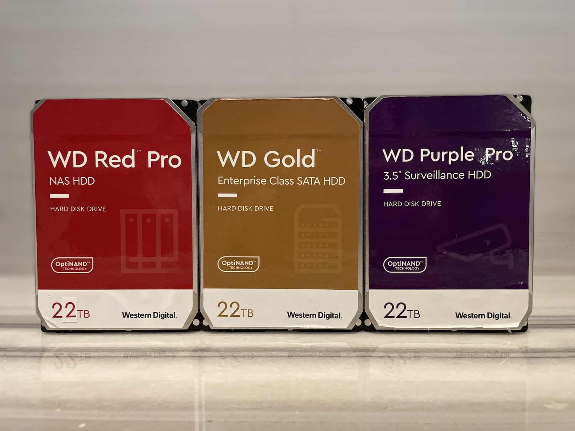 Sammenhængende Falde tilbage Løse WD Gold, WD Red Pro and WD Purple Pro 22TB CMR HDDs Now Shipping -  StorageReview.com