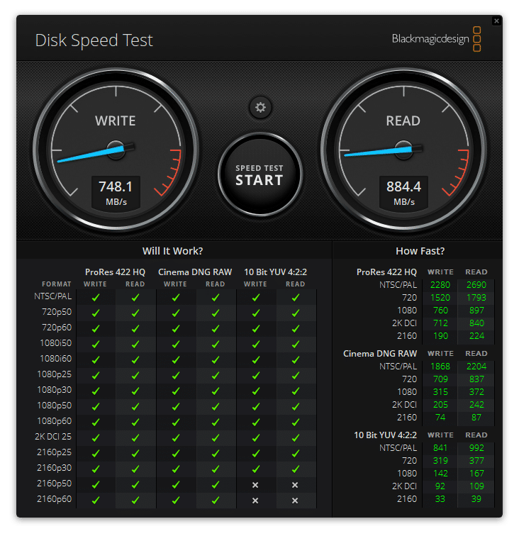 DiskSpeedTest_sandisk cfexpress pro dock