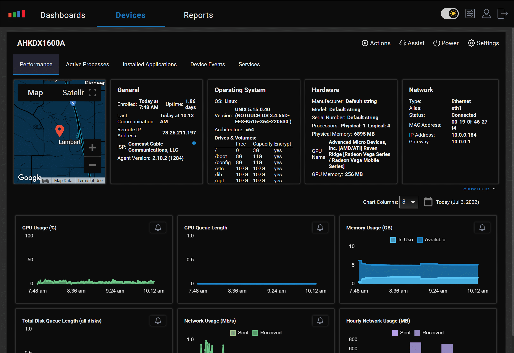 Amulet DX1600 ControlUp サービス