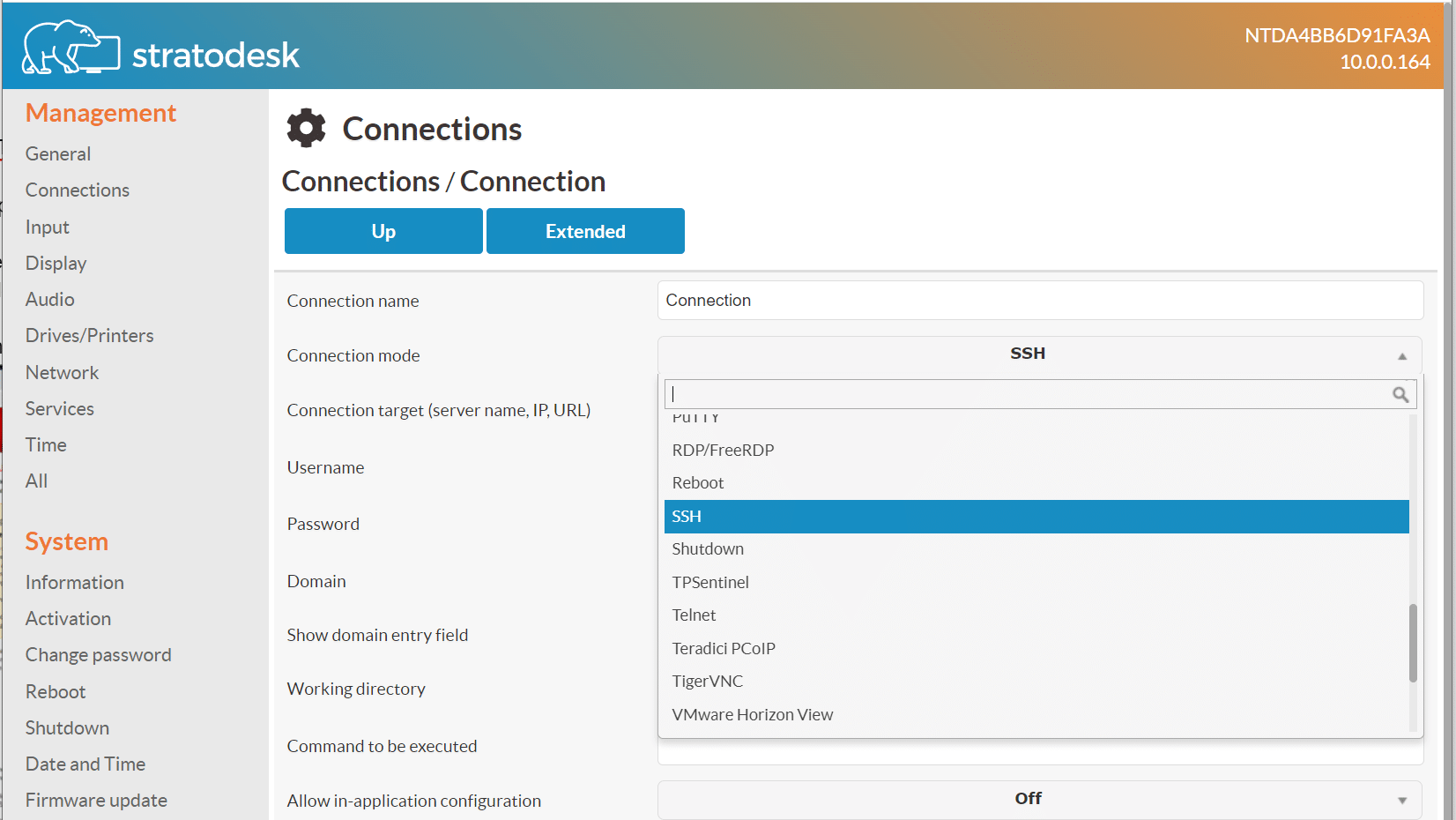 Amulet DX1600 ssh connections