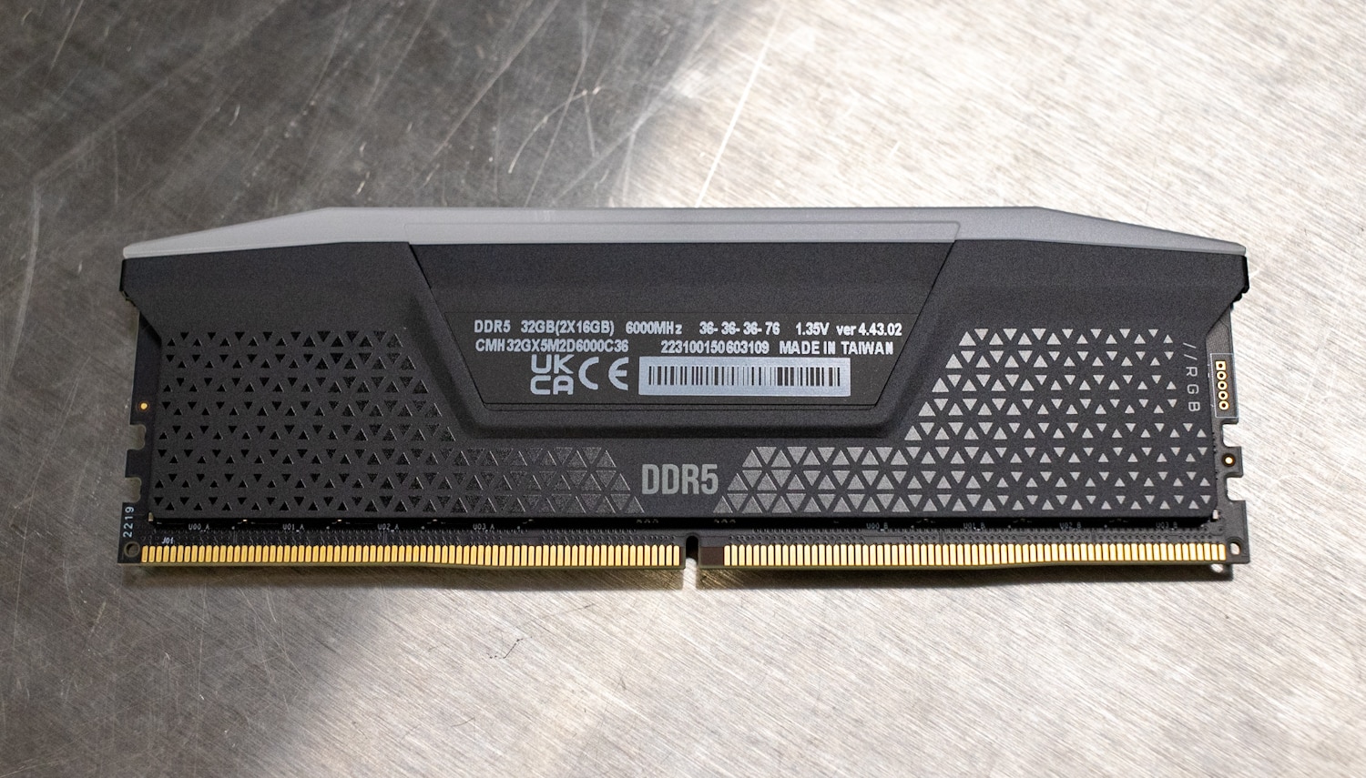 Test : CORSAIR Vengeance RGB 2 x 16 Go DDR5 6600 Mhz CL32