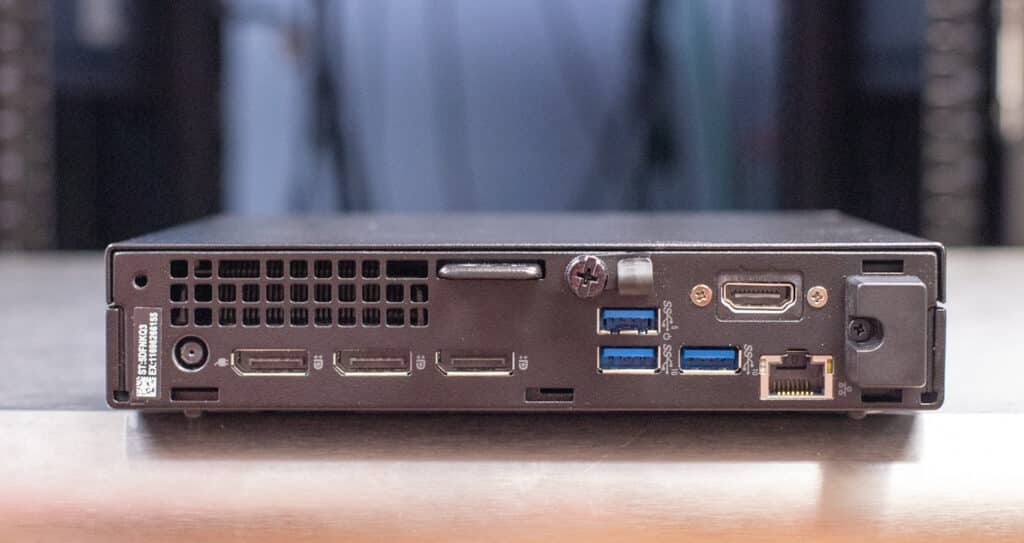 Dell OptiPlex 7000 Micro Rear Ports