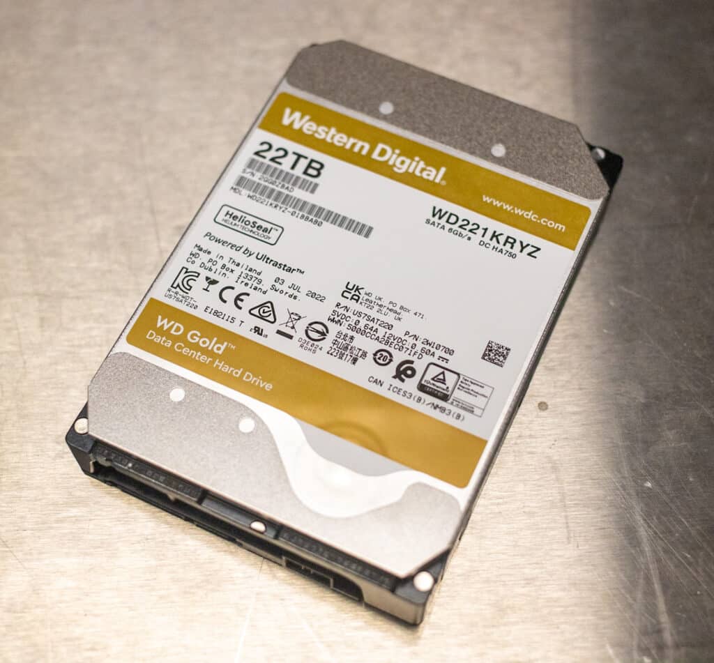 WD Gold 22TB HDD