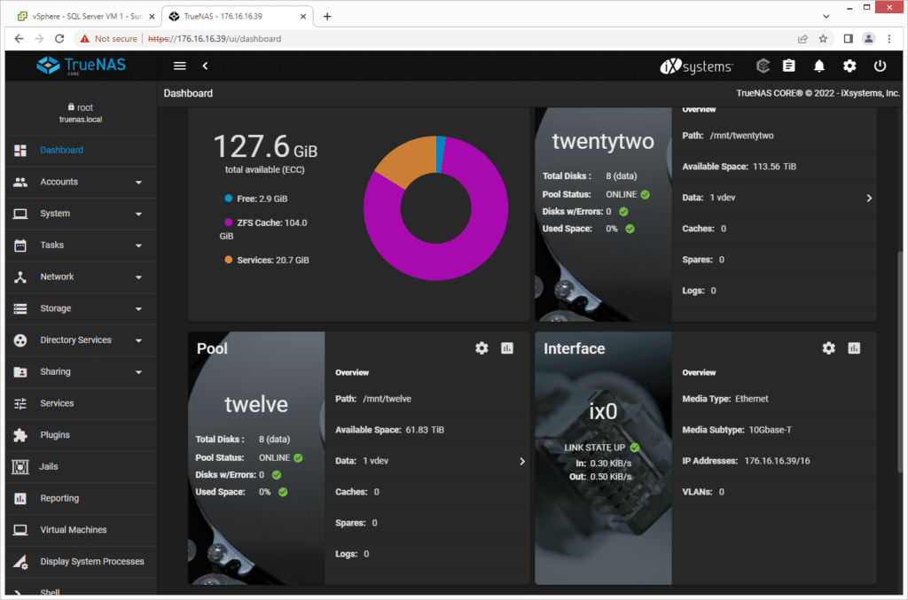 WD 黄金硬盘 22TB Truenas