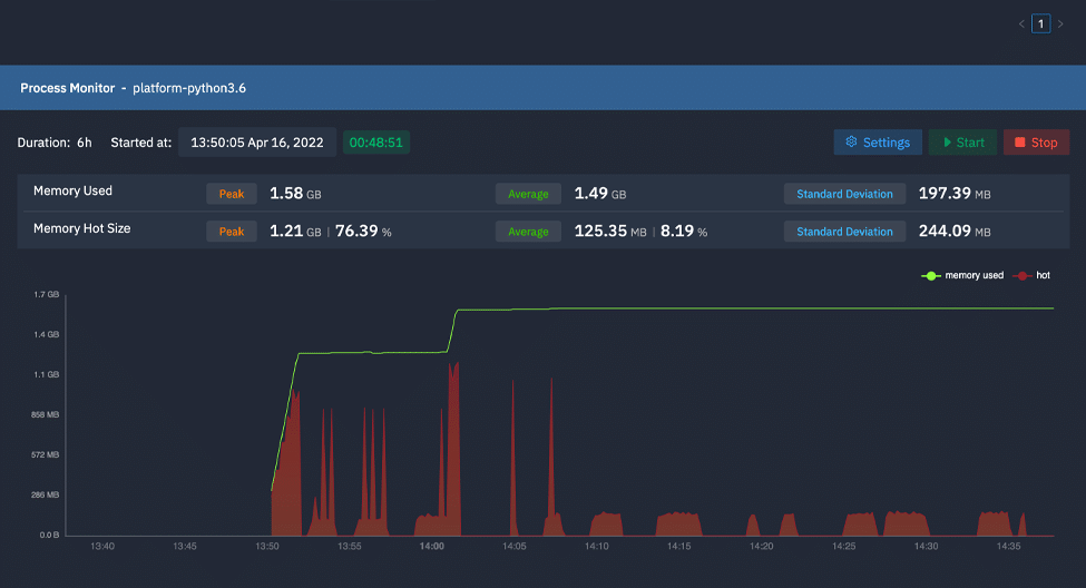 MemVerge MemoryViewer process monitor