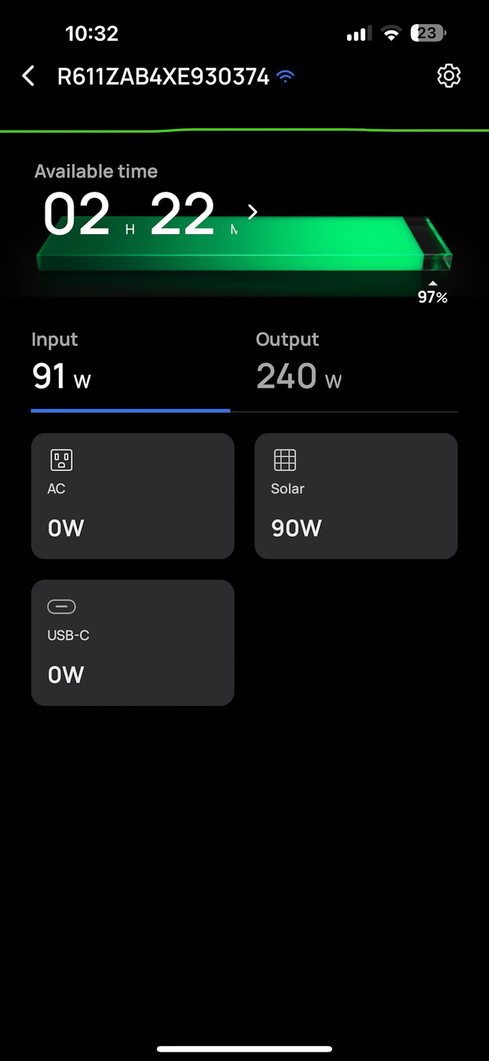 EcoFlow 160W Solar Panel app