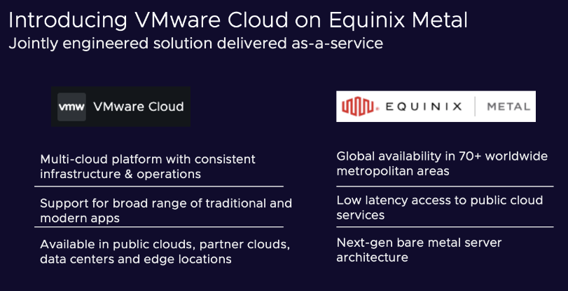 vmware cloud equinix metal agenda
