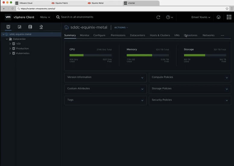 vsphere sddc equinix metal