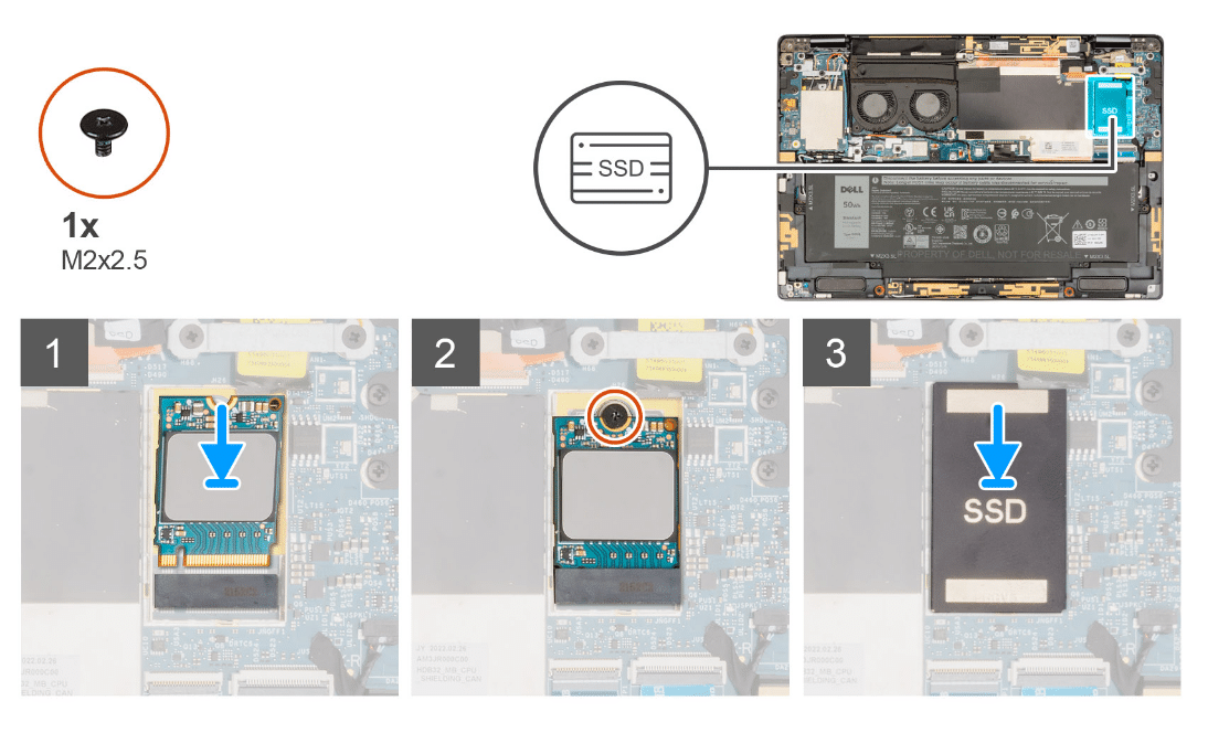 Dell Latitude 9330 2-in-1-SSD-Installation