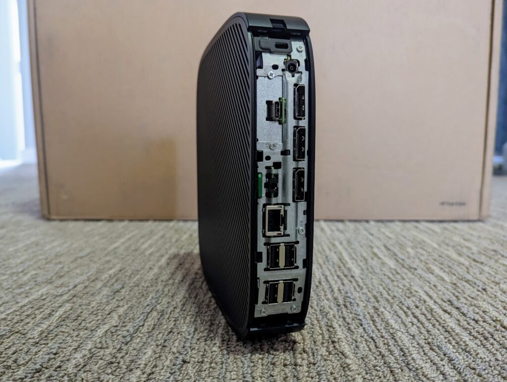 Rückseite des HP t655 Thin Client