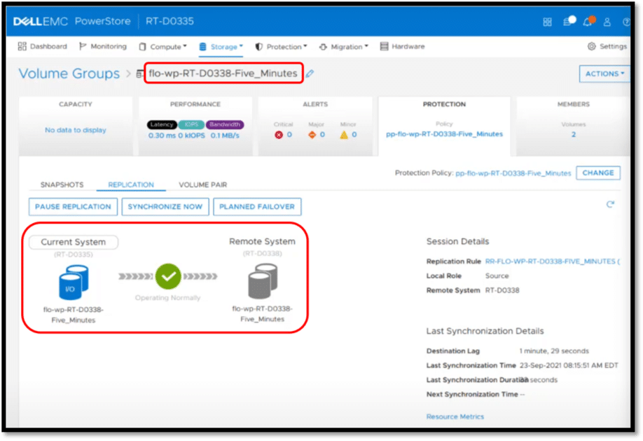 GUI do PowerStore dos módulos de armazenamento de contêiner Dell PowerStore