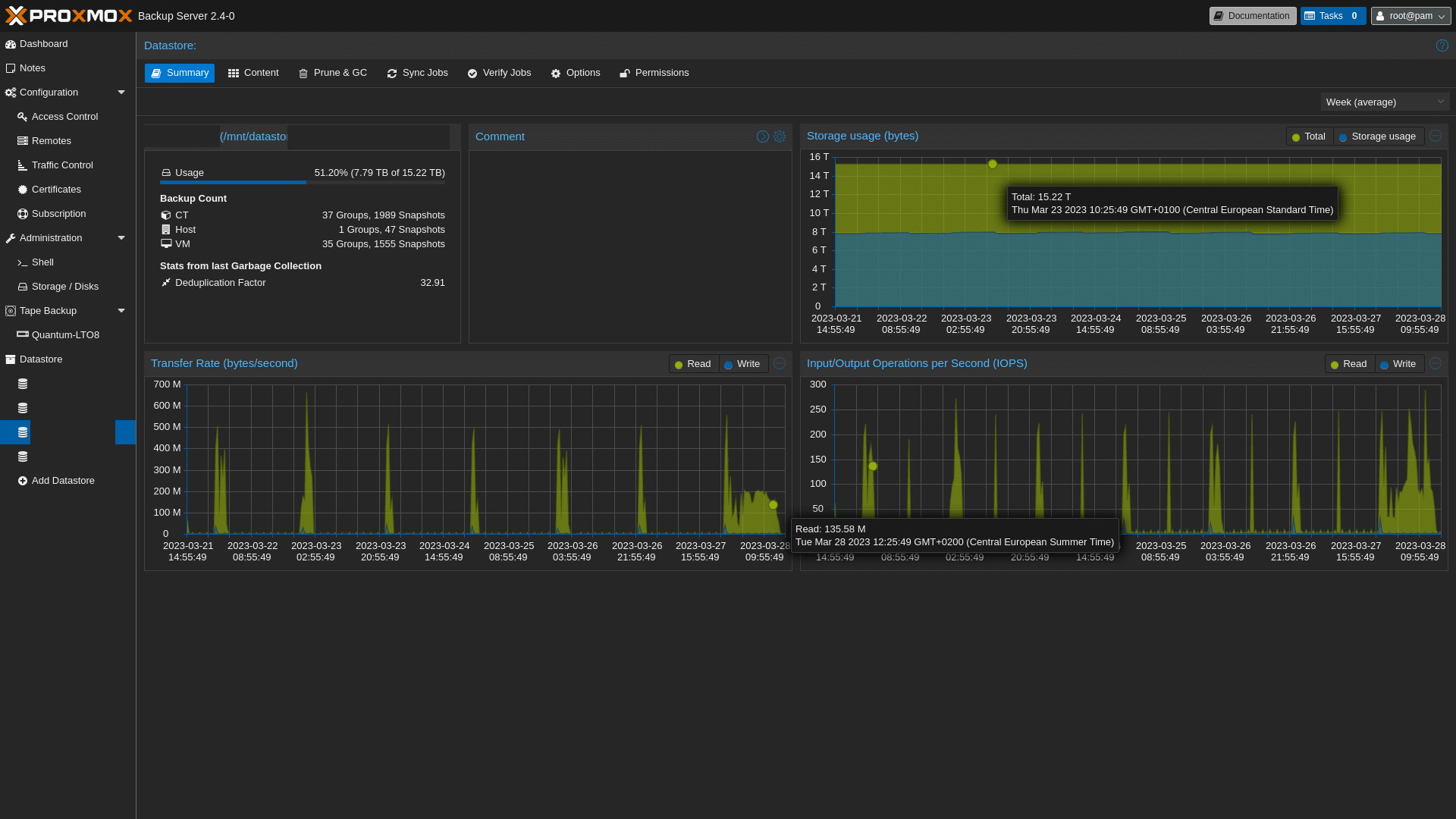 Proxmox Backup Server Version 2.4 dark mode