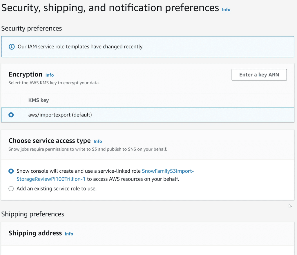 storagereview aws snowball ordering step 4