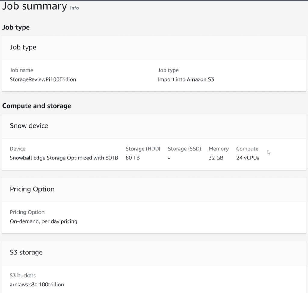 storagereview aws スノーボール注文ステップ 5