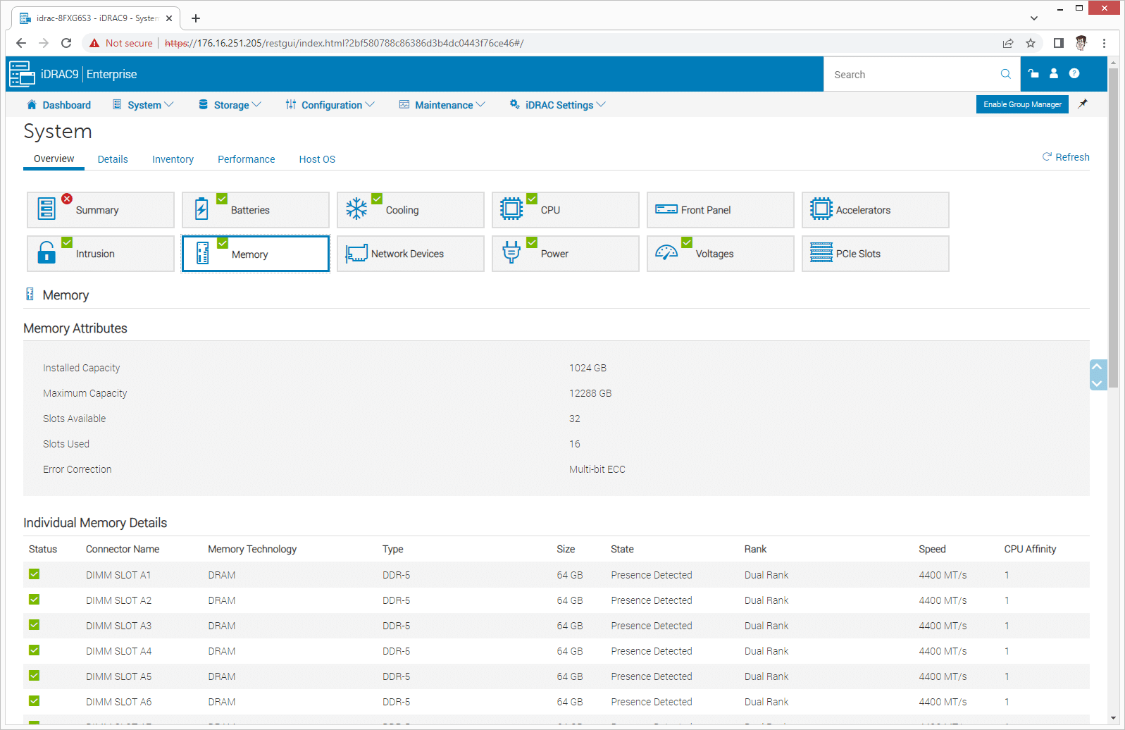 Mémoire Dell PowerEdge R670 iDRAC9