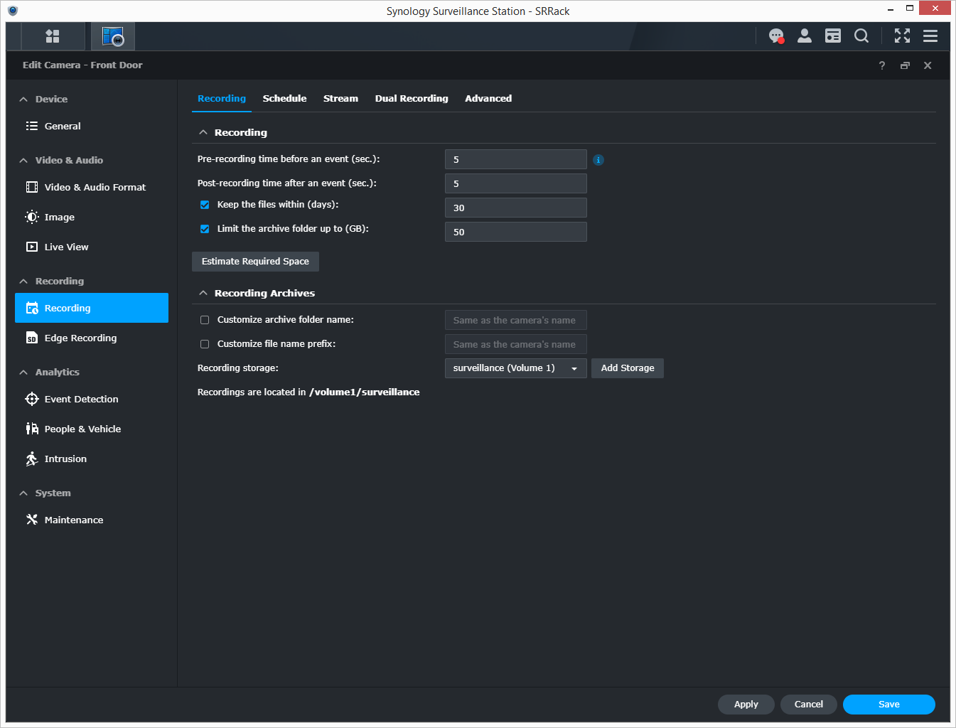 Synology Surveillance BC500 Camera: Long Term Outdoor Reliability