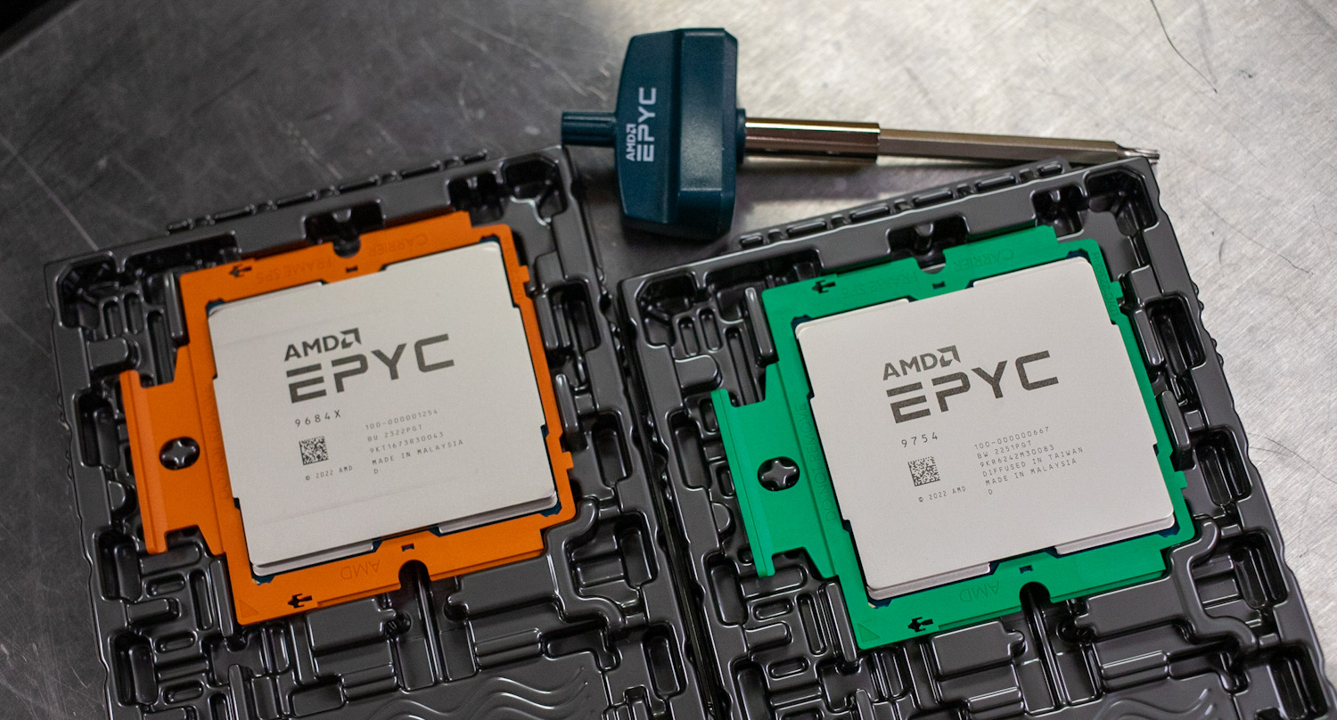 AMD Bergamo CPU 9684X and 9754