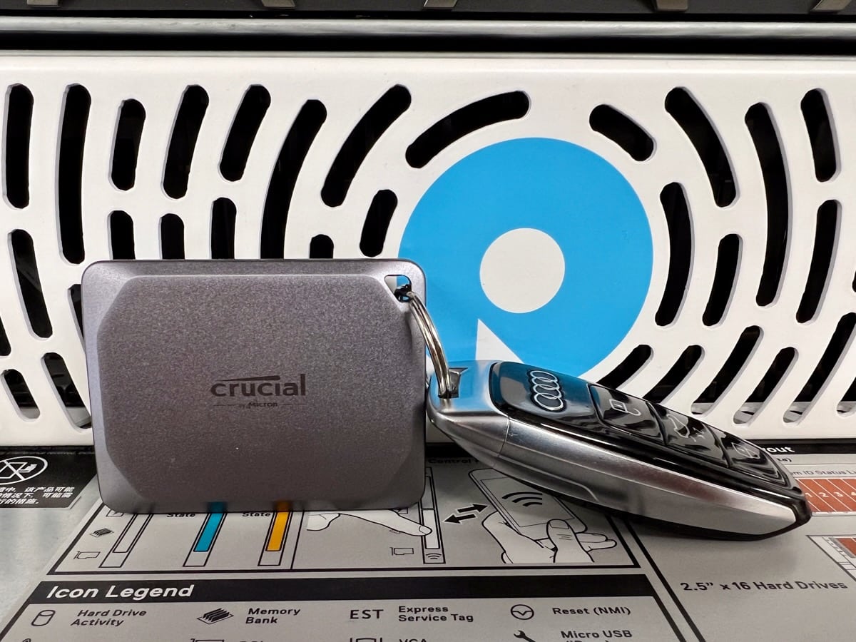 Crucial X9 Pro on Keychain 