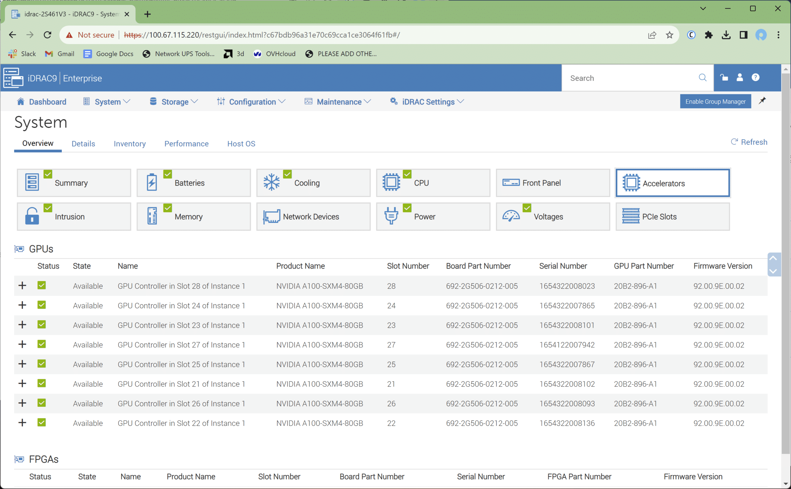 Dell PowerEdge XE9680 iDRAC GPU:er