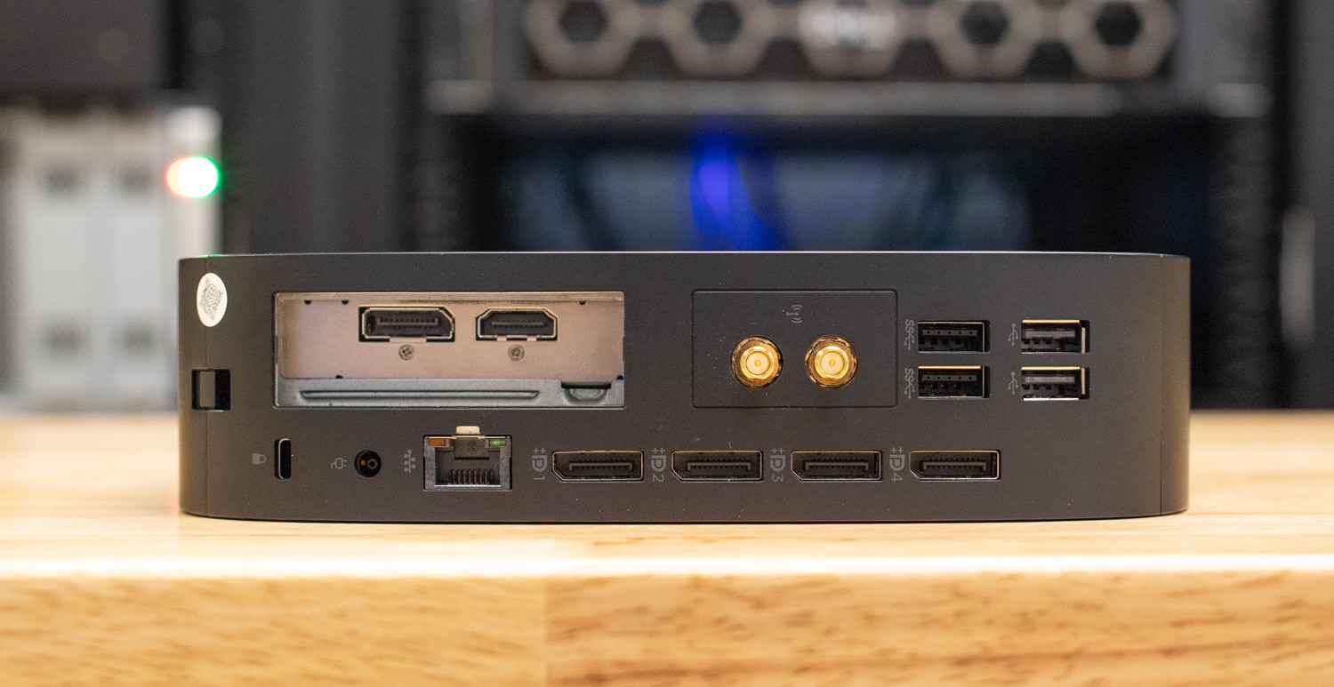 Ports arrière HP Elite t755