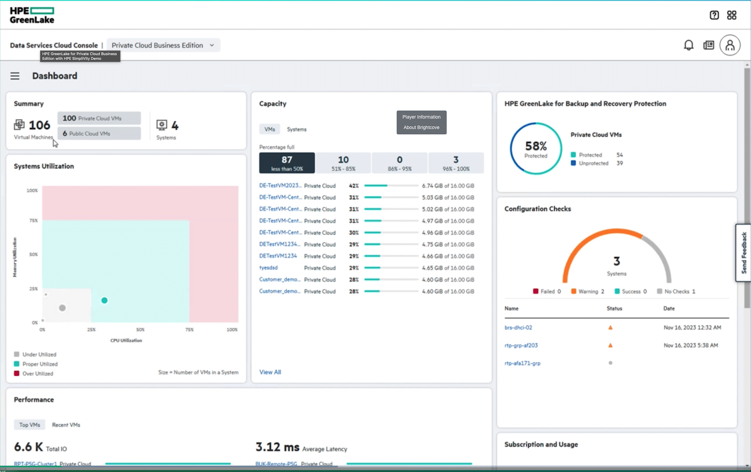 HPE GreenLake 私有云商业版控制台