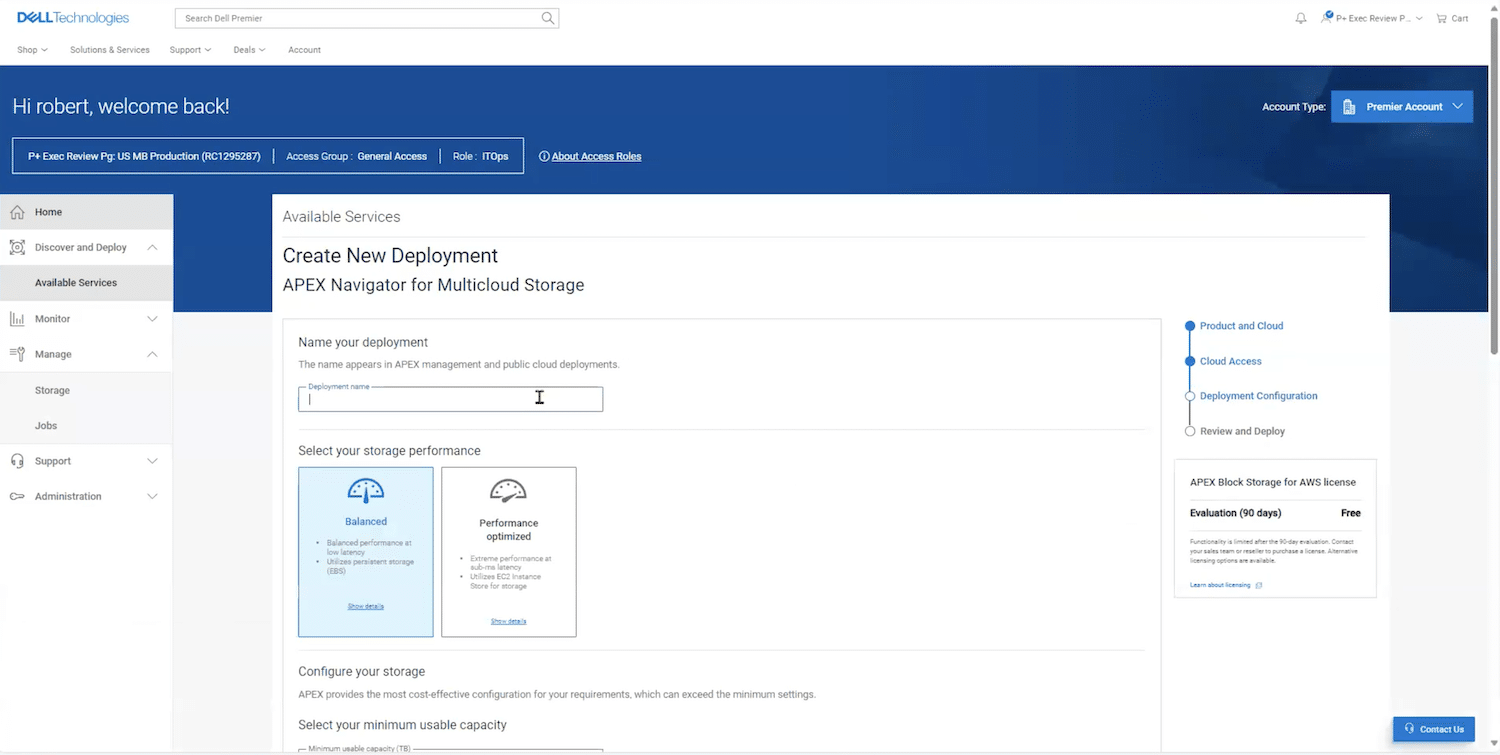 Dell APEX Navigator - new balanced profile