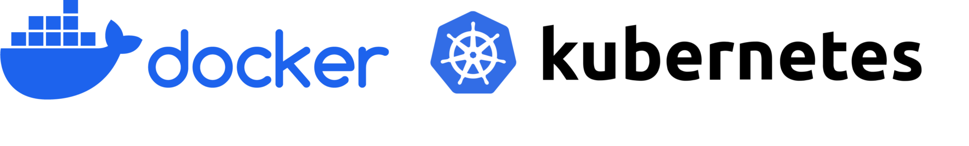 Logotipos de Docker + Kubernetes