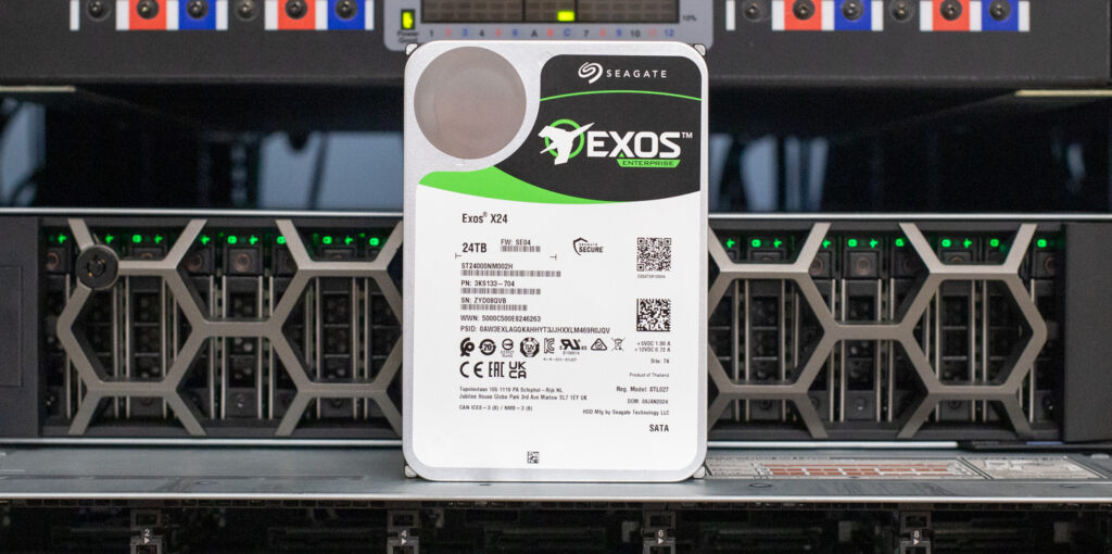 Seagate Exos X24 standing
