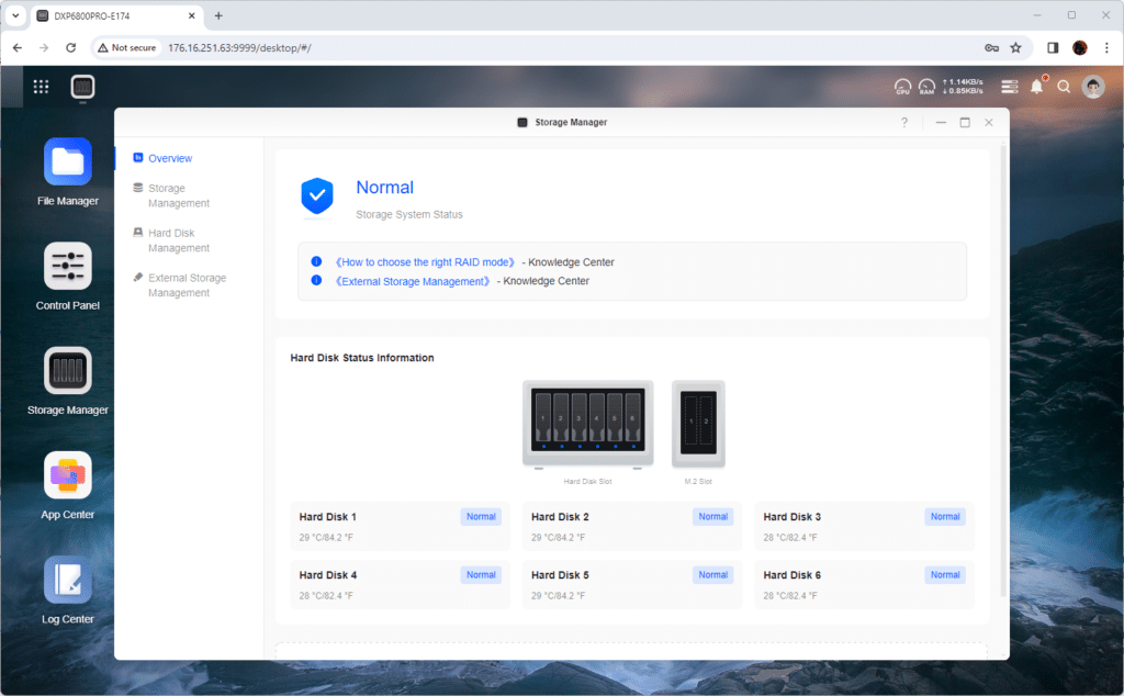 UGREEN DXP6800 Pro UGOS Storage Manager