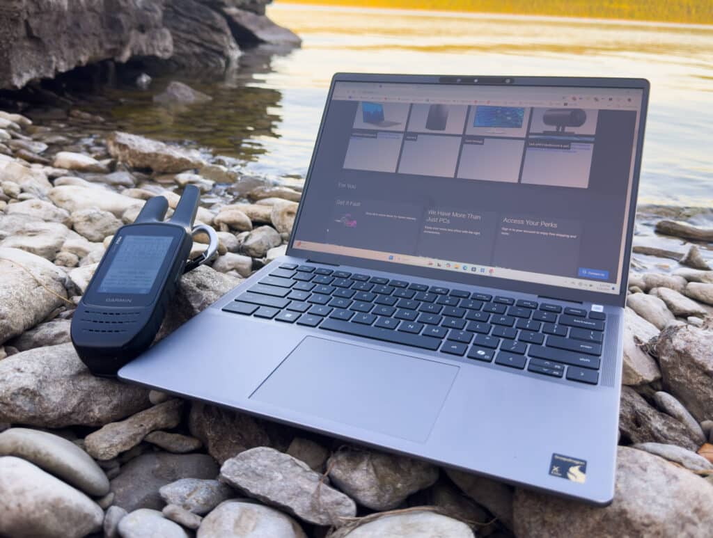 Dell Latitude 7455 on the beach