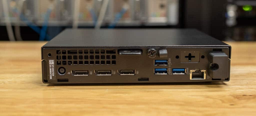 Dell OptiPlex Micro Plus 7020 rear IO