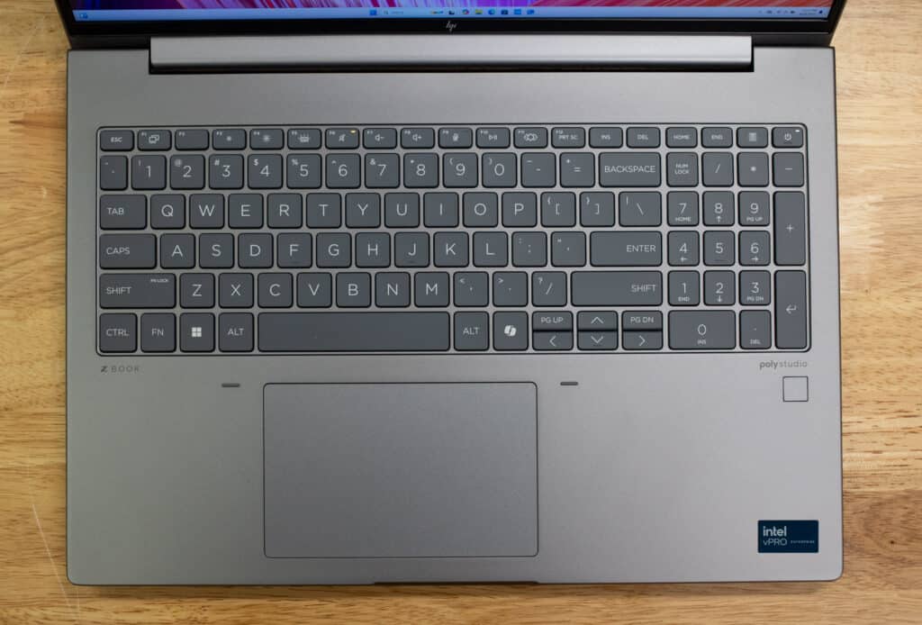 HP ZBook Power G11 keyboard