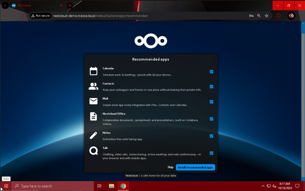 Nextcloud recommended apps