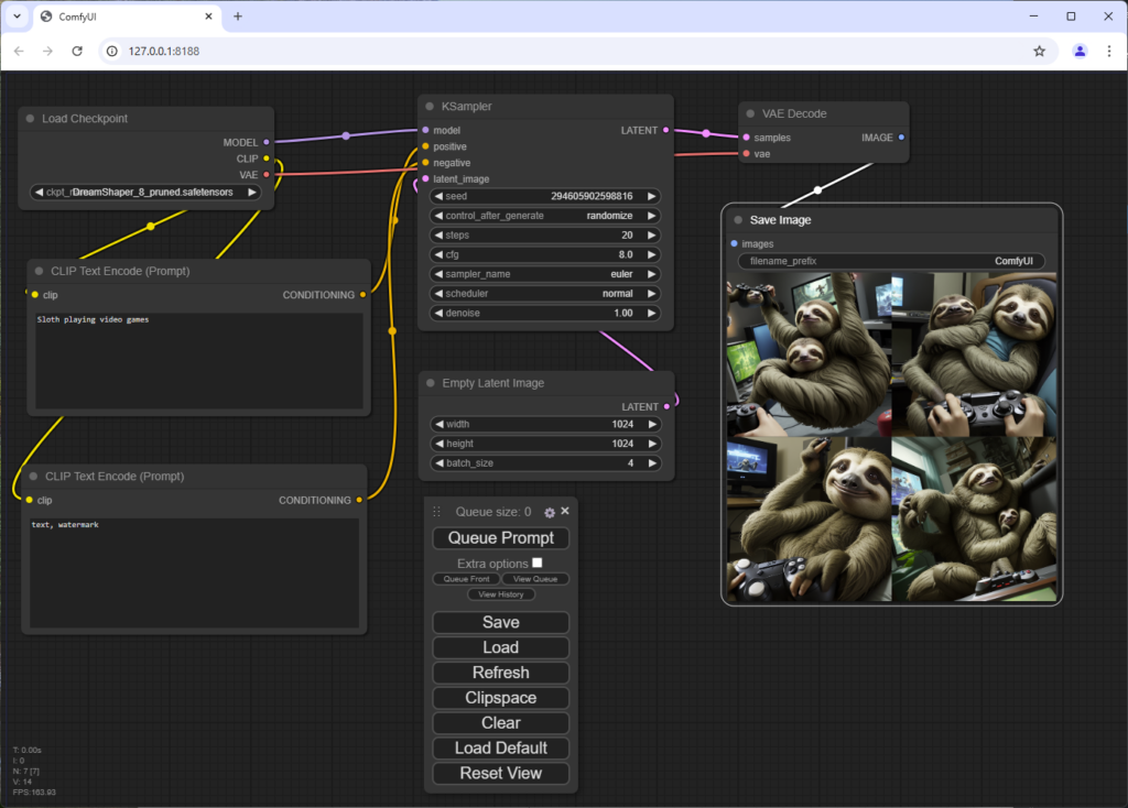 ComfyUI image generation example