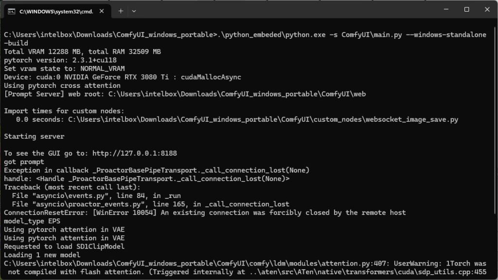 ComfyUI CLI info