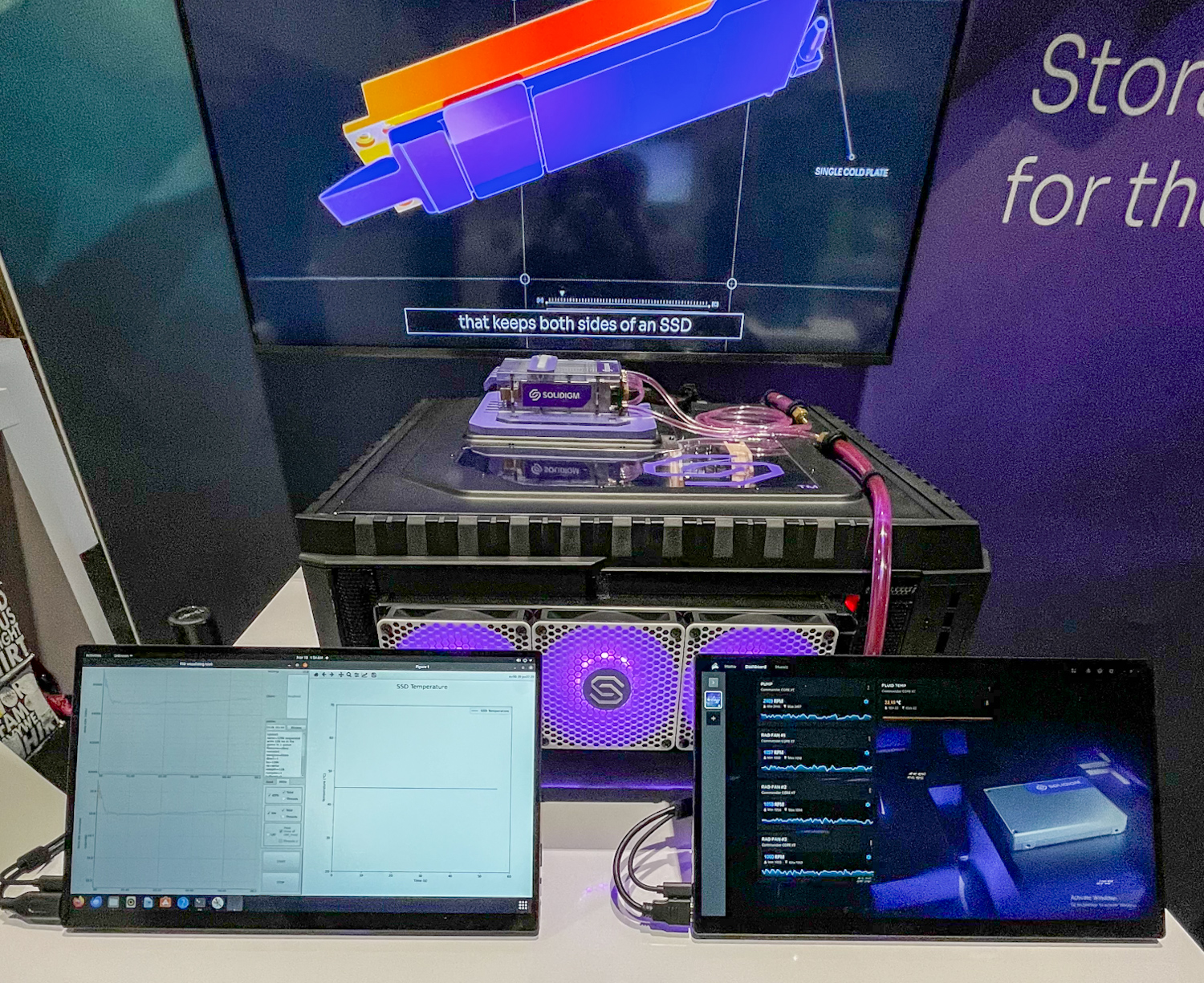 Liquid-Cooled SSD for AI Servers GTC demo II