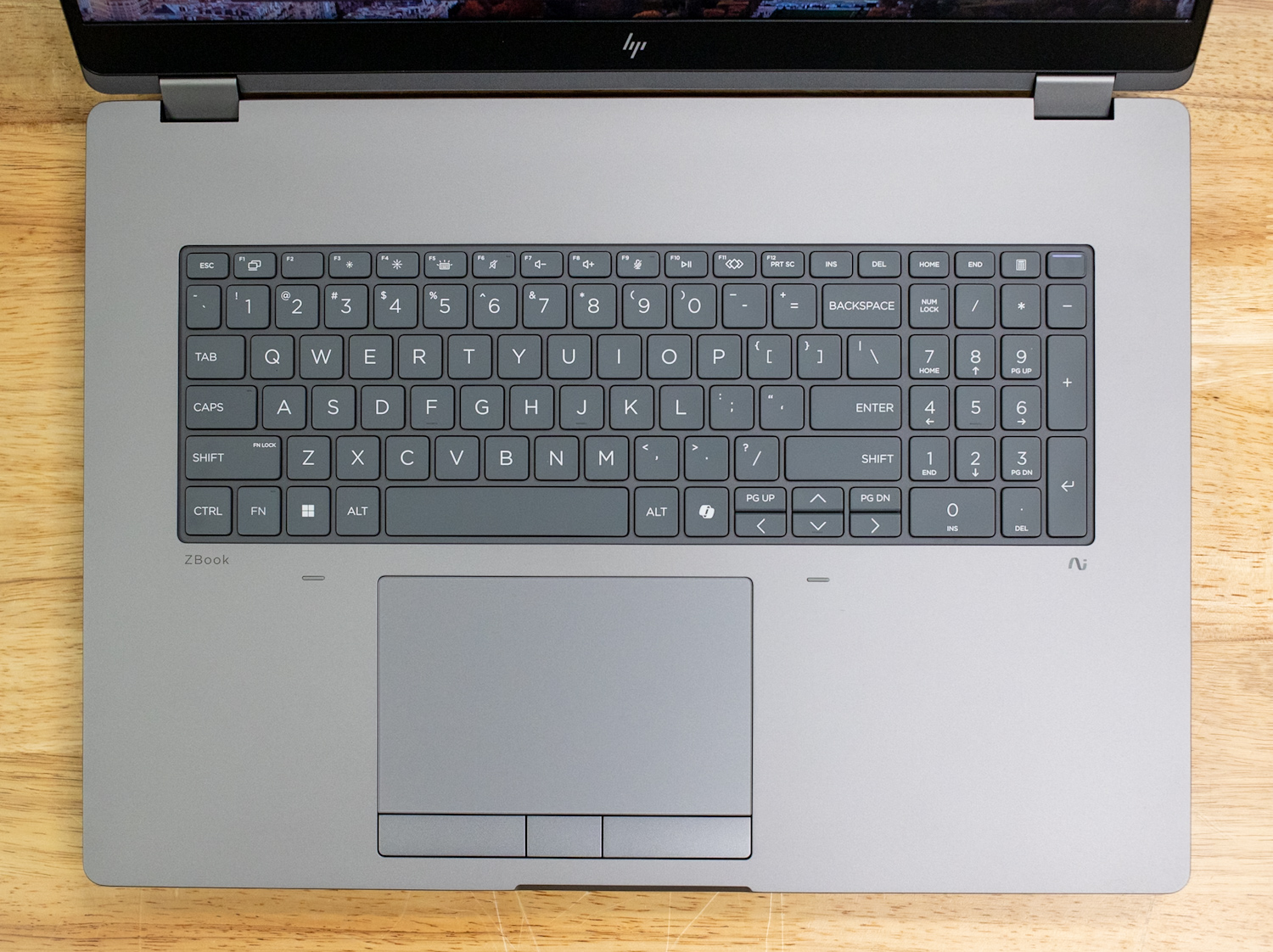 HP ZBook Fury G1i keyboard