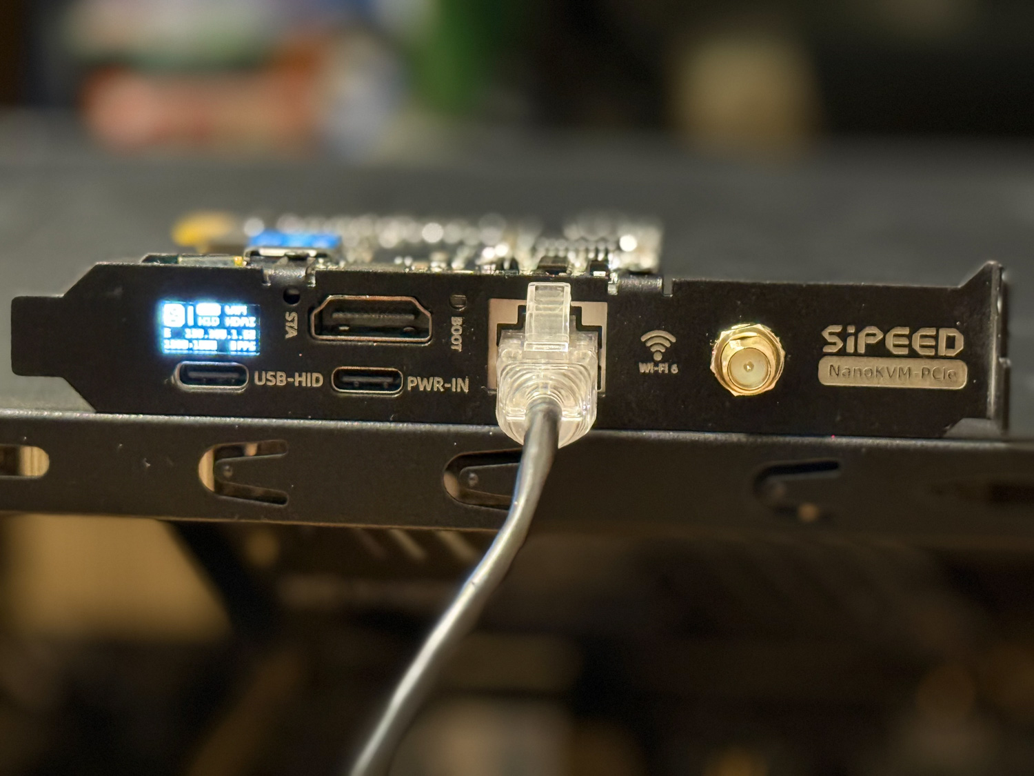 SIPEED NanoKVM-PCIe powered on