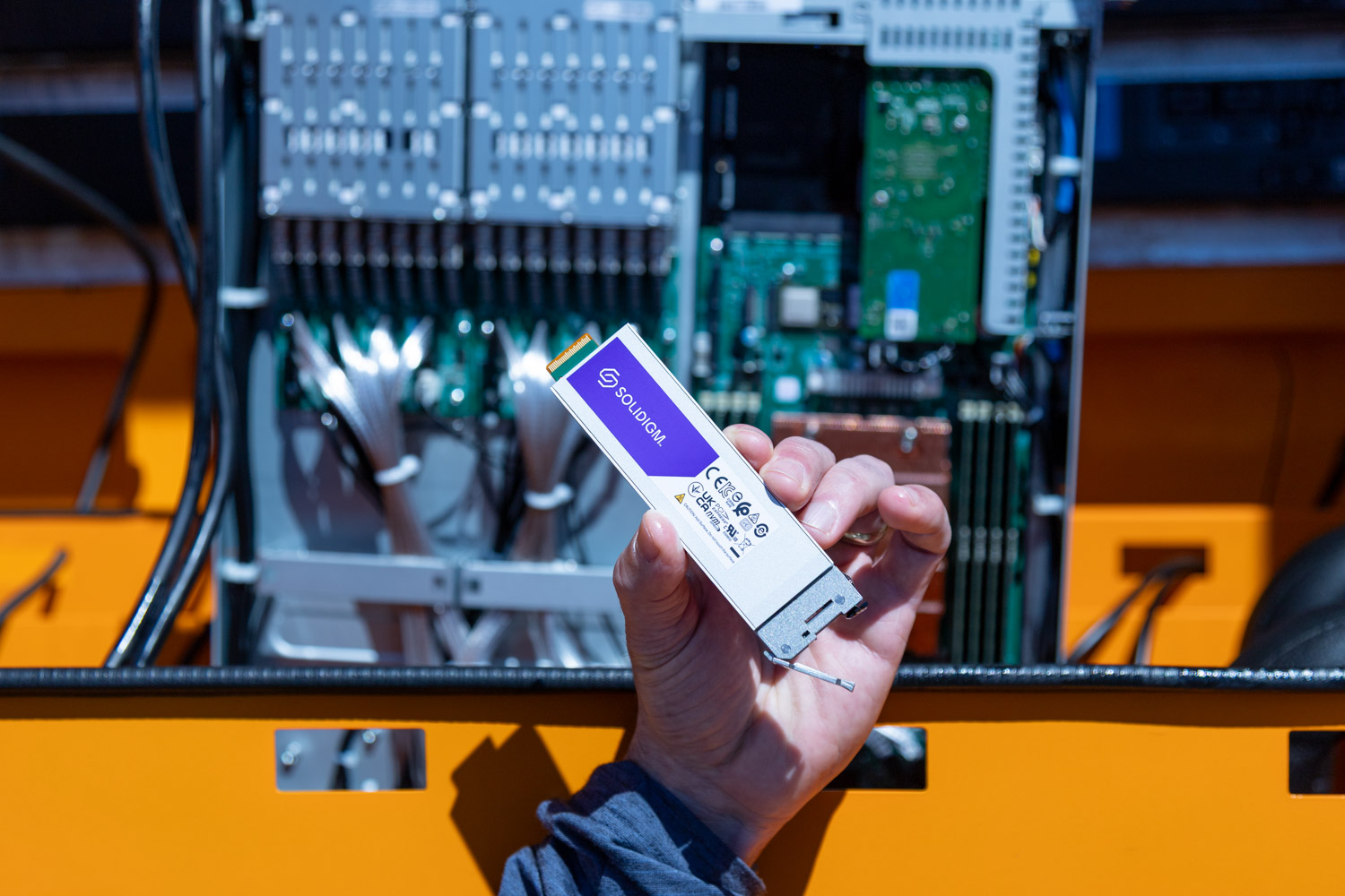 mobile data center with solidigm SSD