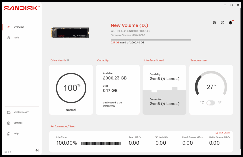 SanDisk SSD Management Tool