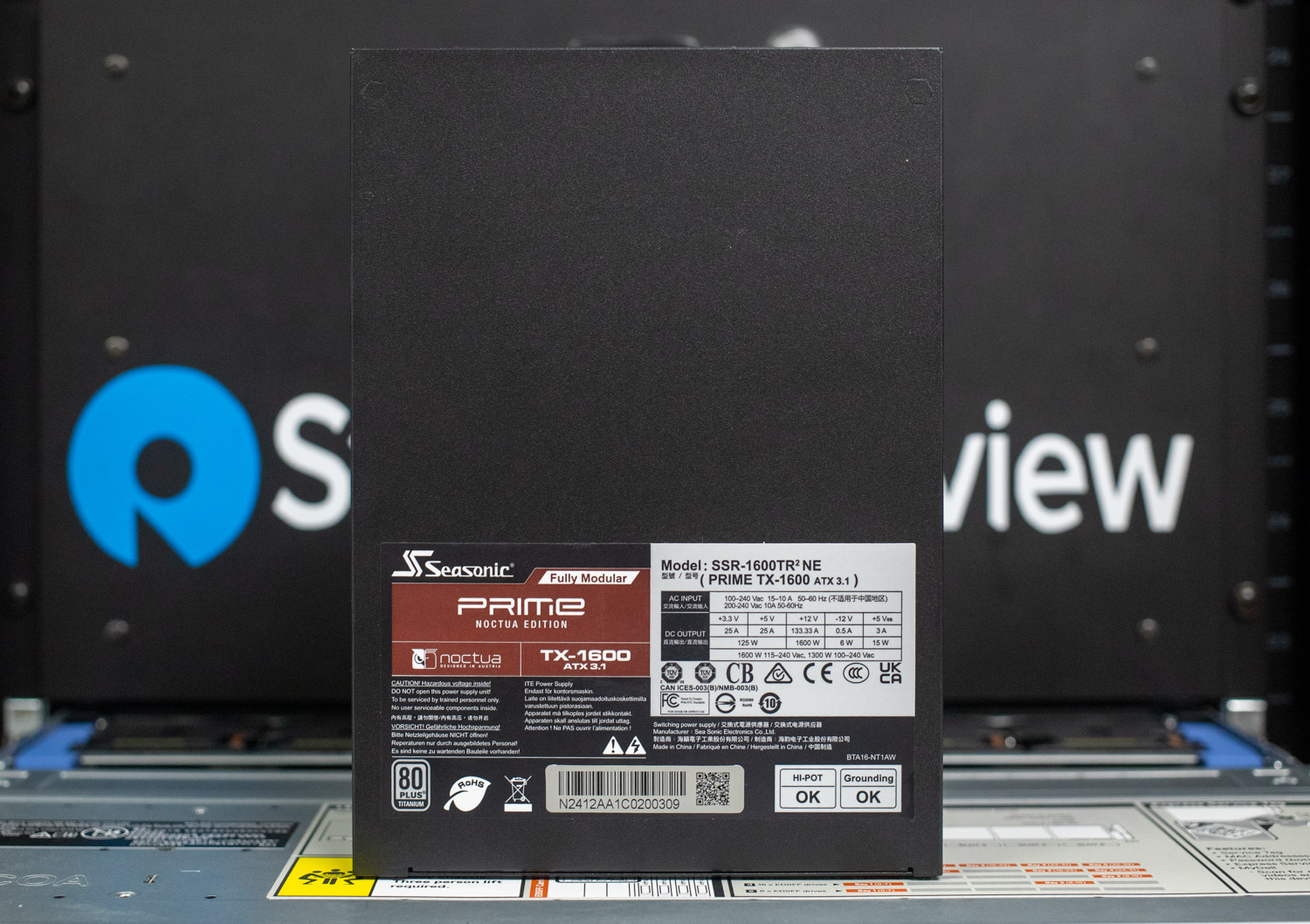 Label bottom side of the Prime Noctua edition PSU