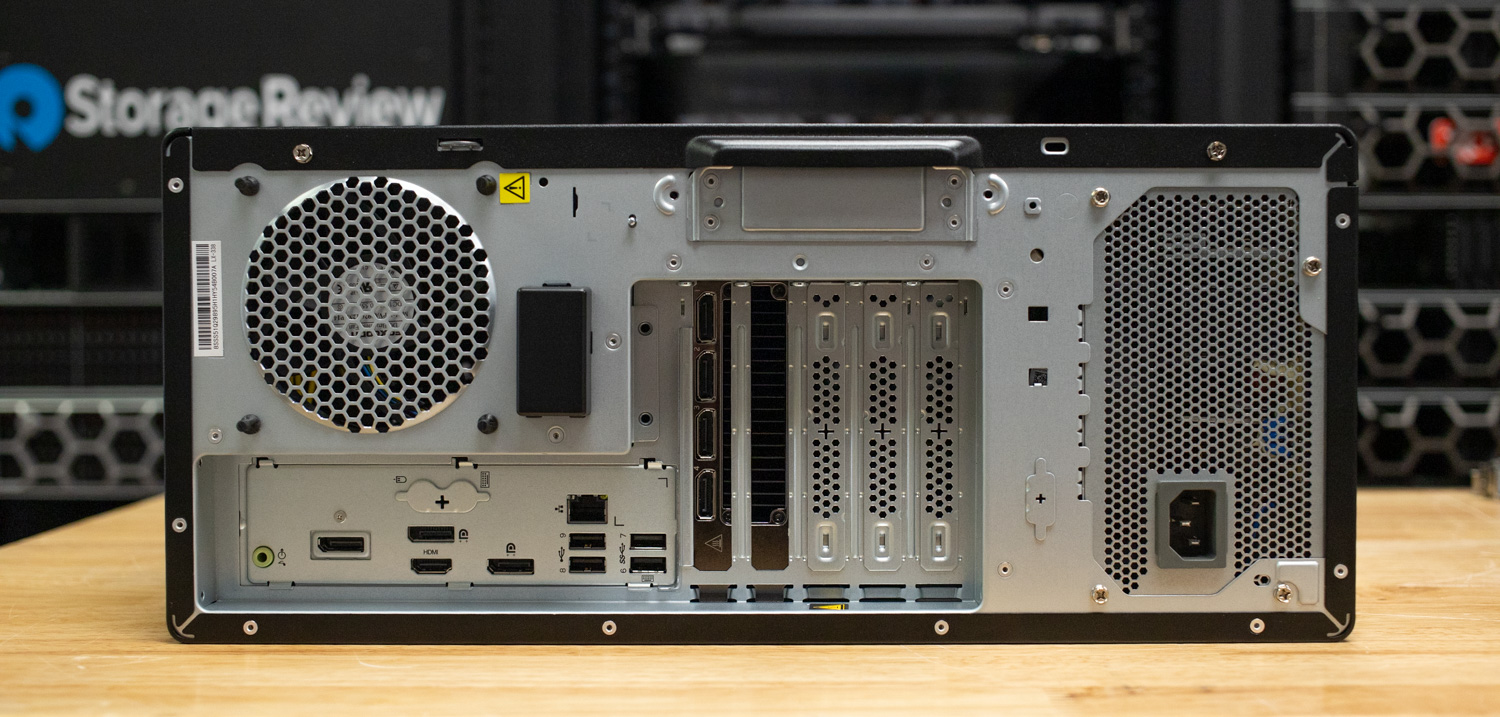 Lenovo ThinkStation P3 Tower Gen 2 rear ports