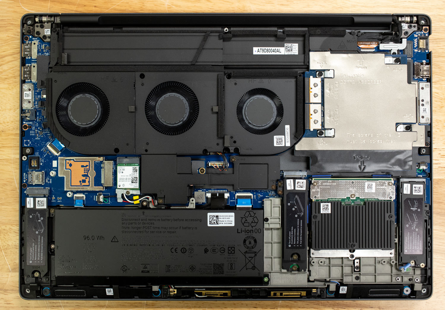 Dell Pro Max 18 Plus rear with cover removed.