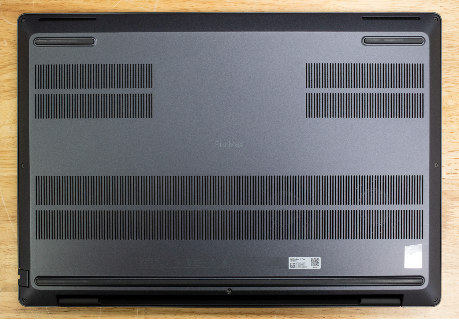 Dell Pro Max 18 Plus underside view.