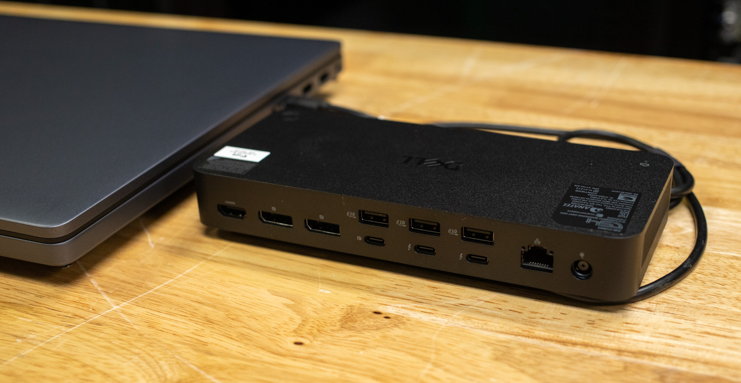 Dell Thunderbolt 5 Smart Dock rear interfaces.