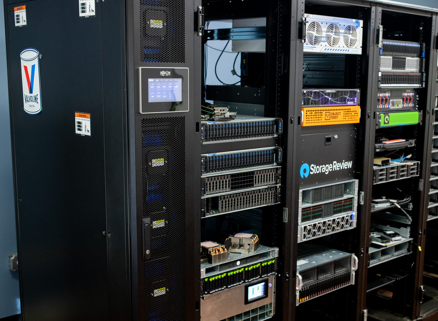 Eaton In-Row Precision Cooling System front rack side view.